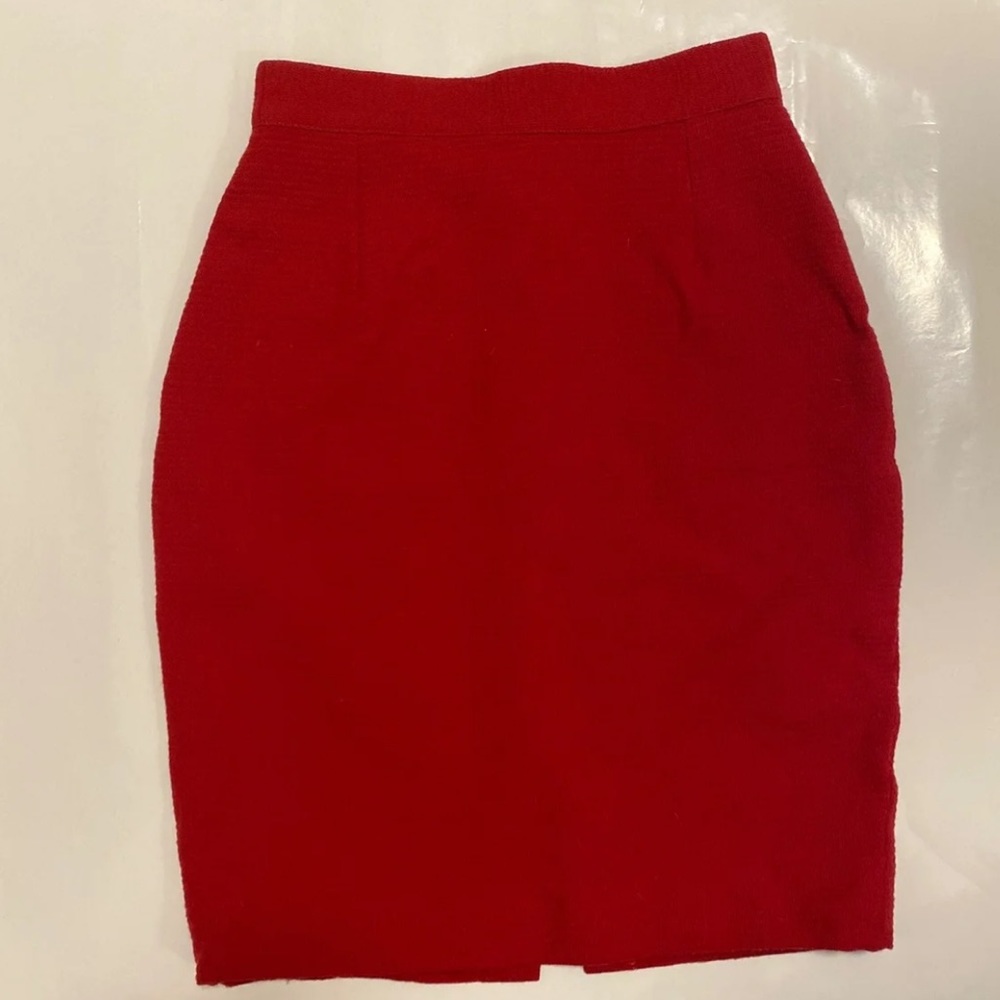 Red wool pencil skirt Versus by Gianni versace